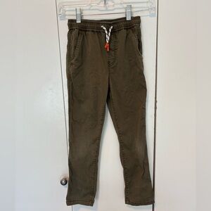 Mini boden boys size 7 slim pull on trousers, green, EUC